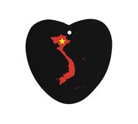 Vietnam Flag Map 1 PCS Car Air Freshener Hanging Aromatherapy Tablets Automotive Ornament for Auto Room Bathroom Bedside Love form