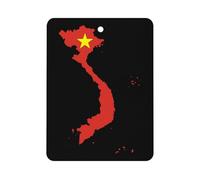 Vietnam Flag Map 1 PCS Car Air Freshener Hanging Aromatherapy Tablets Automotive Ornament for Auto Room Bathroom Bedside Square