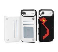 Vietnam Flag Map Mobile Phone Flip Cases Compatible with iPhone 17/17 Air/17 Pro/17 Pro Max Anti-Scratch Covers