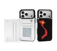 Vietnam Flag Map Mobile Phone Flip Cases Compatible with iPhone 17/17 Air/17 Pro/17 Pro Max Anti-Scratch Covers