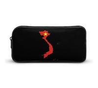 Vietnam Flag Map Pencil Case Large Capacity Pen Pouch Office Supplies Organizer Portable Makeup Bag for Travel