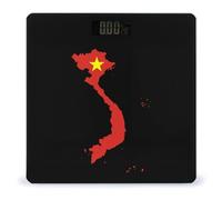 Vietnam Flag Map Scale for Body Weight Digital Bathroom Scales with Tempered Glass LCD Display Auto on Off