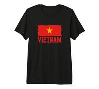 Vietnam Flag Typography Vietnamese Roots Grunge Premium T-Shirt