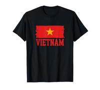 Vietnam Flag Typography Vietnamese Roots Grunge T-Shirt