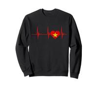 Vietnam Heart Vietnamese Heartbeat ECG Pulse Vietnamese Sweatshirt