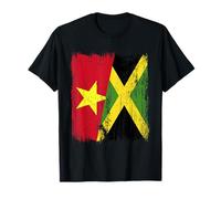 Vietnam Jamaica Half Flag Vietnamese Jamaican Heritage T-Shirt
