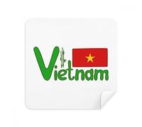 Vietnam National Flag Red Green Pattern Glasses Cleaning Cloth Phone Screen Cleaner Suede Fabric 2pcs