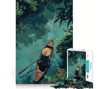 Vietnam River Journey Jigsaw for Adults1000 Pieces Brain Focus Game Precision Cut Smooth Edges Amusing Challenge for Waiting Time (38x52cm)