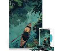 Vietnam River Journey Jigsaw Puzzle1000 Pieces Mind Train Fun Clean Cut Sturdy Components Captivating Leisure for Cozy Indoors (50x75cm)