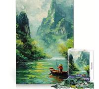 Vietnam River Journey Jigsaw Puzzles 1000 Pieces Brain Exercise Calm Recreation Precision Cut Meaningful Gift (50x75cm)