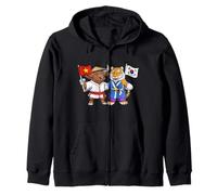 Vietnam South Korea Flag Vietnamese Roots Zip Hoodie