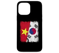 Vietnam South Korea Half Flag Vietnamese South Korean Jersey Case for iPhone 13 Pro Max