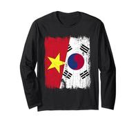 Vietnam South Korea Half Flag Vietnamese South Korean Jersey Long Sleeve T-Shirt