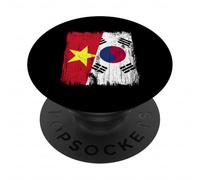 Vietnam South Korea Half Flag Vietnamese South Korean Jersey PopSockets Adhesive PopGrip