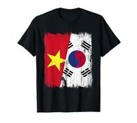 Vietnam South Korea Half Flag Vietnamese South Korean Jersey T-Shirt