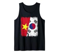 Vietnam South Korea Half Flag Vietnamese South Korean Jersey Tank Top
