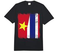 Vietnam Thailand Half Flag Vietnamese Thai Roots Comfort Colors Adult Heavyweight T-Shirt