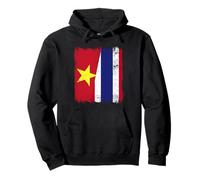 Vietnam Thailand Half Flag Vietnamese Thai Roots Pullover Hoodie