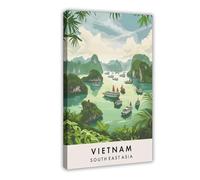 Vietnam Travel Canvas Poster Wall Art Decor Print Picture Paintings for Living Room Bedroom Decoration 08x12inch(20x30cm)