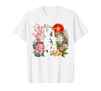 Vietnam Tropical Floral Vietnamese Heritage Travel Souvenir Value Graphic T-Shirt, Men, White, S