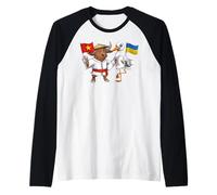 Vietnam Ukraine Flag Vietnamese Roots Proud Ukrainian Raglan Baseball Tee