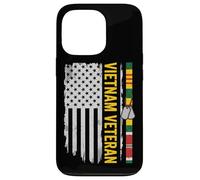 Vietnam Veteran American Flag Patriotic Army Vet Memorial Case for iPhone 13 Pro