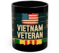 Vietnam Veteran Ceramic Coffee Mug 11oz Military Army Service - Tea Coffee Mug with Comfortable Grip - Unique Fun Gift Cup for Office or Home - Vibrant Long-Lasting Print ID44991