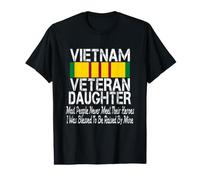 Vietnam Veteran Daughter Raised By My Hero Military Service Value Graphic T-Shirt