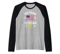 Vietnam Veteran Flag Ribbon All Gave Some 58,220 Gave All Raglan Baseball Tee