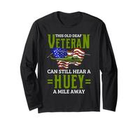 Vietnam Veteran Helicopter Pilot - Hear A Huey A Mile Away Long Sleeve T-Shirt