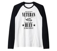 Vietnam Veteran Helicopter Pilot - Hear A Huey A Mile Away Raglan Baseball Tee