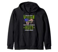 Vietnam Veteran Helicopter Pilot - Hear A Huey A Mile Away Zip Hoodie