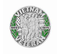 Vietnam Veteran - MIA/POW - Challenge Coin - Round