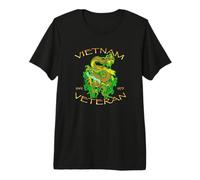 Vietnam Veteran Ribbons and Dragon Premium T-Shirt