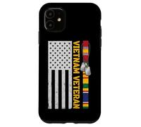 Vietnam Veteran USA Flag Patriotic Army Vet Memorial Day Case for iPhone 11