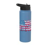 Vietnam Veteran Vintage US Flag Vietnam Vets Veteran's Day Stainless Steel Insulated Water Bottle