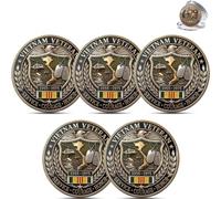 Vietnam Veteran Welcome Home Commemorative Coin, Welcome Home Never Forgotten Challenge Military with Eagle Helicopter Design, Veteran Memorial Wall Token Gift for Veterans (5PCs)
