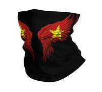 Vietnam Vietnamese Flag Wing Unisex Face Covering Scarf Windproof Neck Warmer Stretchy Neck Gaiter For Hiking Running Cycling Summer
