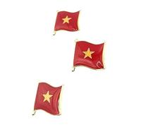 Vietnam Vietnamese South East Asia Asian Metal Enamel Country Flag Pin Badge Pack of 3