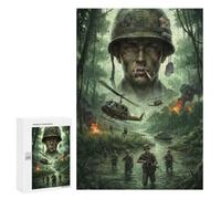 Vietnam War Scene Art Jigsaw Puzzle, 300 PCS, for Adult Puzzle Fans, A Creative Way to Unwind after A Busy Day, at Home