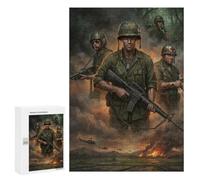 Vietnam War Soldiers in Combat Jigsaw Puzzle, 300 PCS, Indoor Activity for The Home, A Mindful Leisure Activity for Puzzle Lovers, at Home