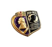 Vietnam War Veterans Memorial Badge, Brass Alloy Lapel Pin | Patriotic Memorial Jewelry for Veterans Vietnam Veterans Gift, Historical War Award Armed Service Recognition