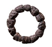 Vietnamese Agarwood Bead with Natural Knots and Scars, Single Strand