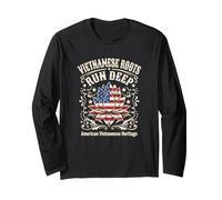 Vietnamese American Vietnamese Roots Run Deep Heritage Long Sleeve T-Shirt