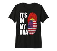 Vietnamese and American Mix Heritage DNA Flag Premium T-Shirt