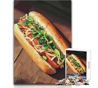 Vietnamese Banh Mi Sandwich 1000 Piece Jigsaw Puzzles for Adults Interactive Cognitive Skill Game Unique Memorable Present Idea Size 50x75cm