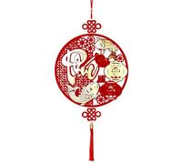 Vietnamese Chinese New Year Decorations, Vietnamese Lunar New Year Flocking Ornament Lunar Spring Festival Flocking Pendant for Home Door Wall
