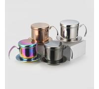 Vietnamese Coffee Filter, High Density Filter Design, Rich Coffee Extraction (Black)