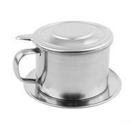 Vietnamese Coffee Filter Stainless Steel, Manual Drip Coffee Maker for Authentic Vietnamese Brewing at Home or Travel, Portable 50/100ml Pot with Tight Press Plate (50ml (100mL(Max.))