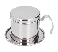Vietnamese Coffee Filter Stainless Steel Reusable Drip Maker Pot for Coffee Shops, Traditional Phin Filter with Gravity Brew Design, Food - Grade 304 Steel, Compact 4.9 x 4.1 in